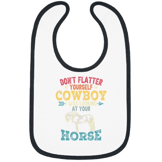 Horse Pet vintages Funny Cowgirl Horse Western Equestrian Girls Women Bibs