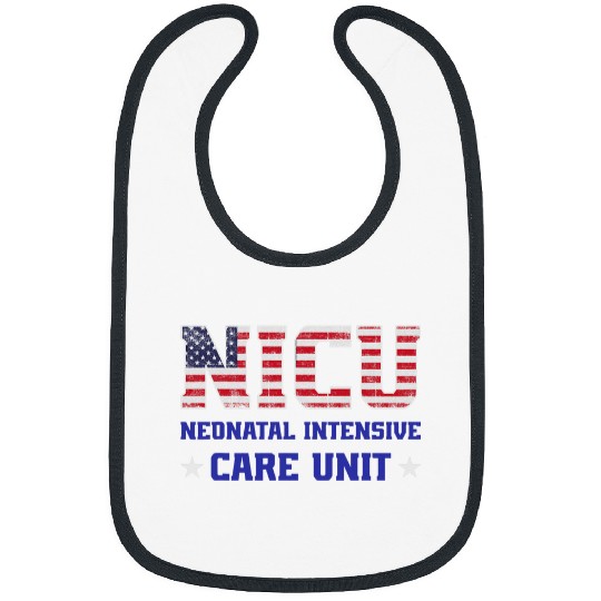 nurses Job 4th Of July Funny nurses Life American USA Flag NICU nurses 3 Bibs