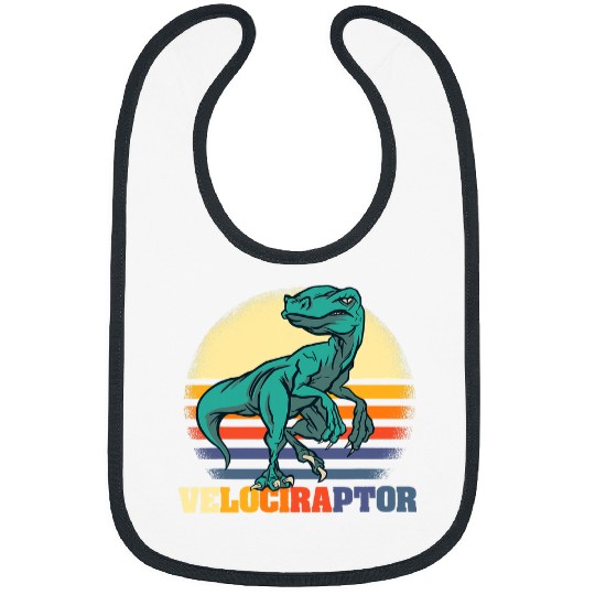 Dinosaur Pet Velociraptor Retro Design Dinosaur Species Bibs
