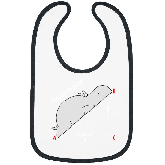 Hippo Pet Hippopotenuse Hippopotamus Funny Math Geometry 143 Bibs