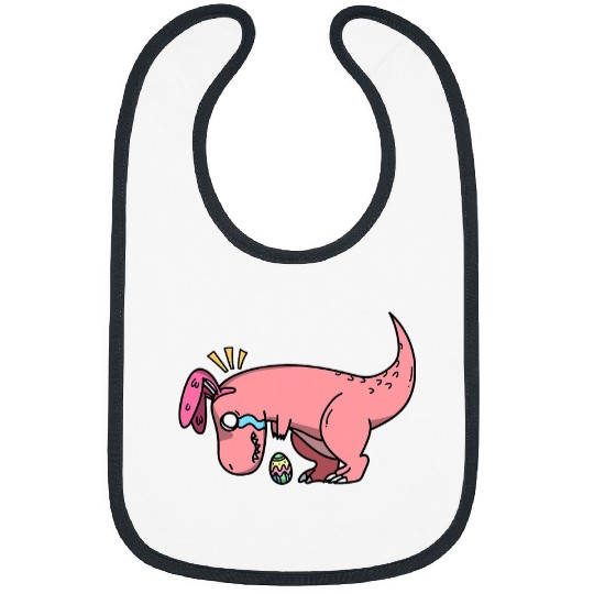 Dinosaur Pet easter dinosaur trex egg hunt is on basket Bibs