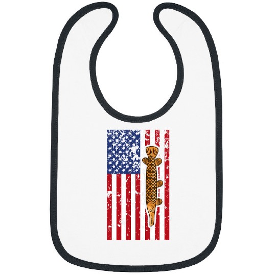 Alligator Pet Vertical Flag Alligator Gar Fishermen Bibs