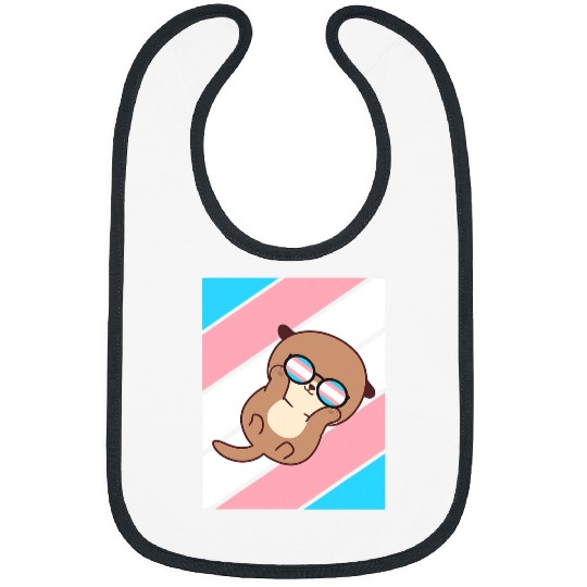 Otter Pet Otter Pride Transgender Flag LGBTQ Proud Ally Pride Trans Bibs
