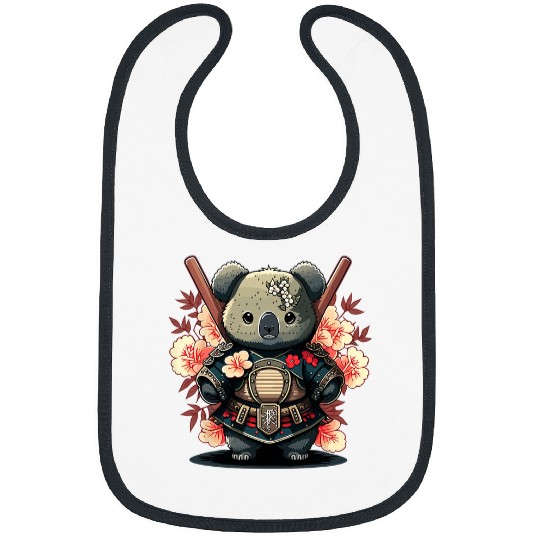 Koala Pet Samurai Koala Warrior Japanese Ninja Koala Kawaii 06 Bibs