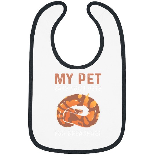 Python Pet My Pet Eats Your Pet For Breakfast Royal Banana Ball Python Bibs