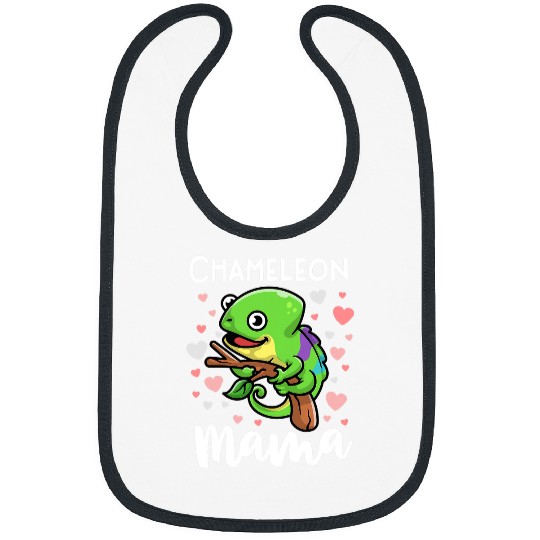 Chameleon Pet Mama Reptile Lover Pet Lizard Mom Bibs