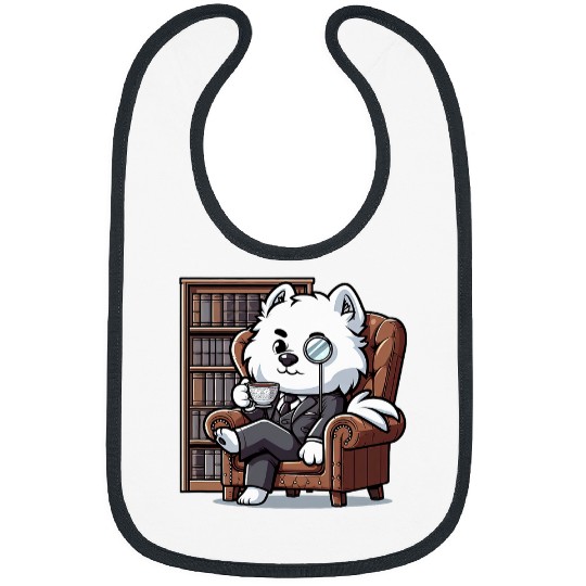 Samoyed Pet English Gentleman Funny Dog Victorian 1 Bibs