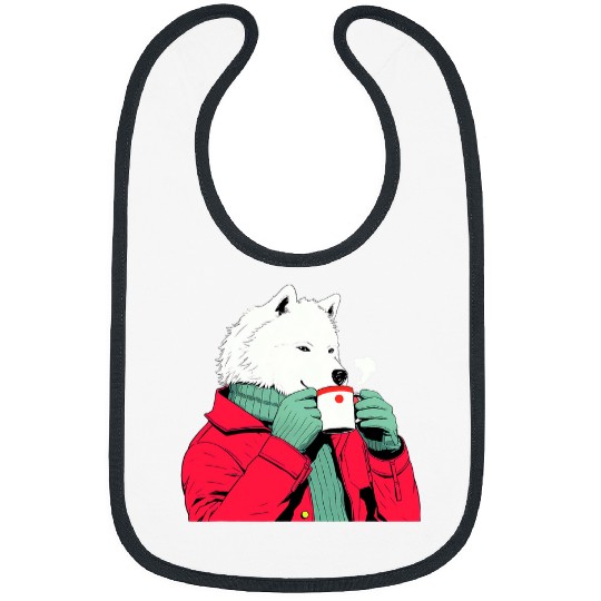 Samoyed Pet Coffee Funny Dog Beverage 1 Bibs