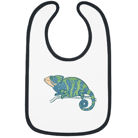 Chameleon Pet Kids My Lounging Chameleon Green Reptile Relaxing Pet Lizard Bibs