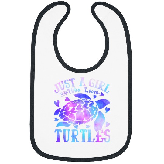 Turtle Pet Just A Girl Who Loves Turtles Tie Dye Turtle Lover 188 Bibs