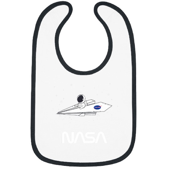 Astronaut Job NASA Astronaut flies in a paper plane Worm Bibs