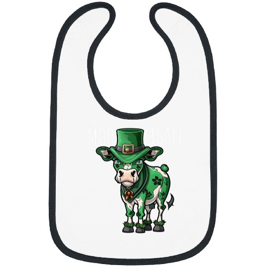 Cow Pet Funny St Patricks Day Hooligan Mooligan Cow St Paddy Party 05 Bibs