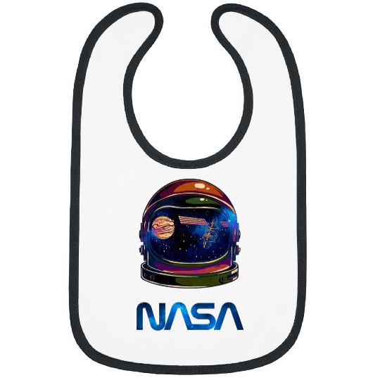 Astronaut Job NASA Worm Astronaut Helmet Planet Satellite Bibs