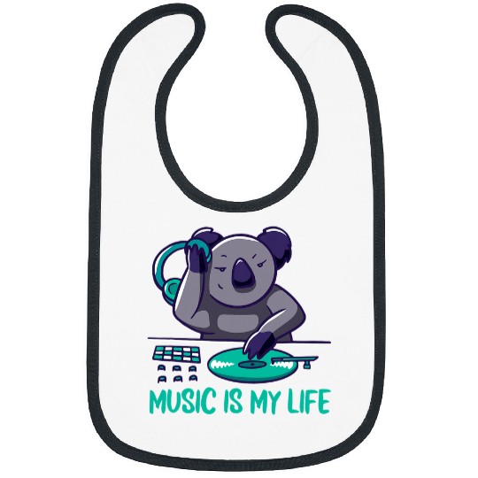 Koala Pet DJ Music Player Music Lover Bibs