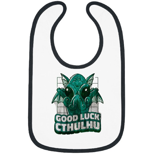 Octopus Pet Retro Grunge Distressed Style Baby Cthulhu Good Luck Charm Bibs