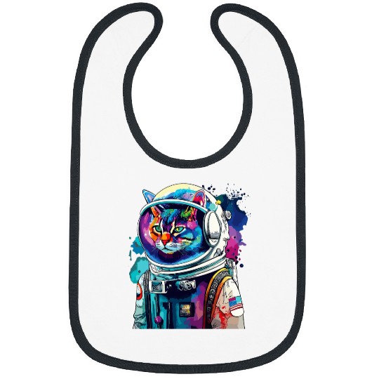 Astronaut Job Space Cat Mom Dad Men Kid Colorful Astronaut Space Bibs