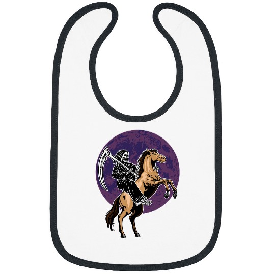 Horse Pet Skeletons Riding Horse Western Country vintages Moon Halloween Bibs