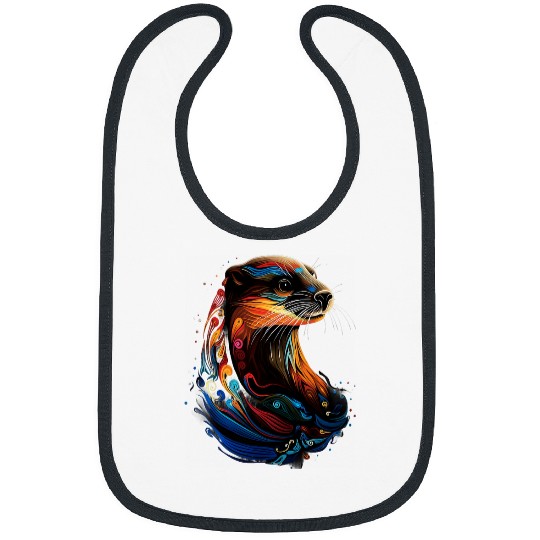 Otter Pet Otter Native American Indian Tribes Art Indigenous Bibs