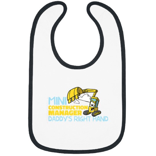 Excavator Fun Kids Mini Construction Manager Yellow Excavator 1 Bibs
