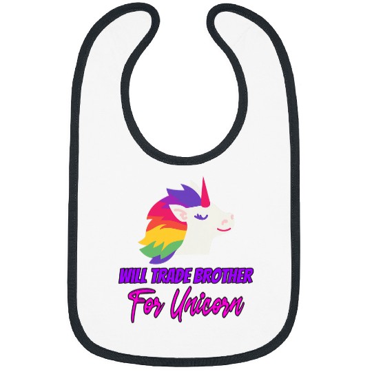 Unicorn Pet Family Siblings Pony Love Sister Trade Brother For Unicorn 7 Bibs