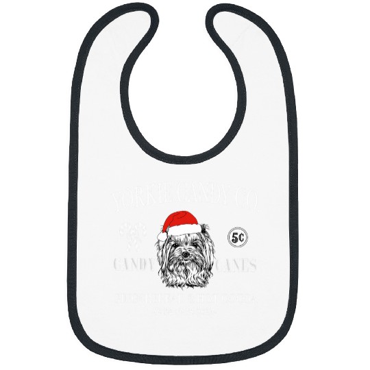 Yorkshire Pet Funny Santa Yorkshire Terrier Mom Christmas vintages Holiday Bibs