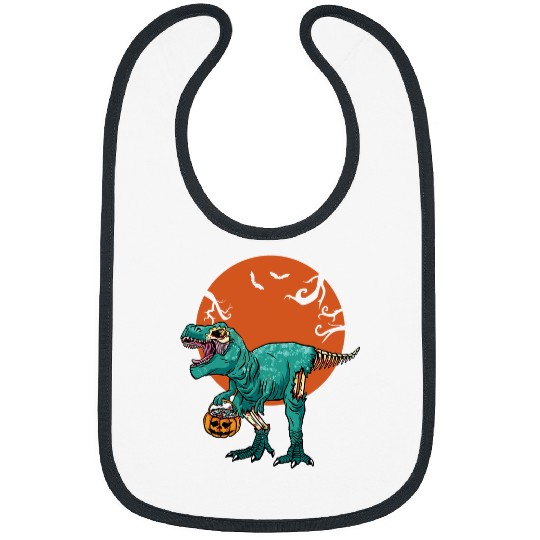 Dinosaur Pet Zombie T rexs Dinosaur Horror Forest Halloween Spook Bibs