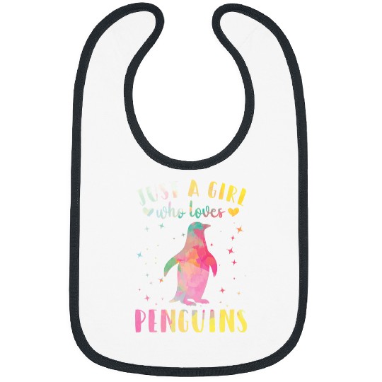 Penguin Pet Just a Girl Who Loves Penguins Watercolor Penguin Women 173 Bibs