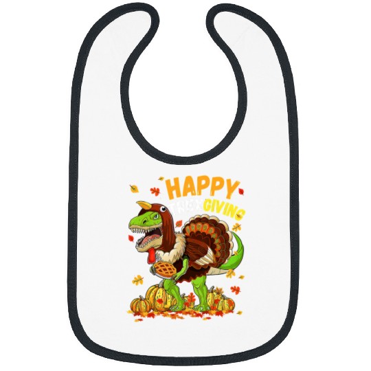 Dinosaur Pet Thanksgiving Kids Boy Men Trex Dinosaur Turkey Costume 1 Bibs