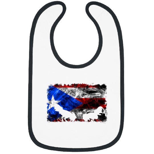 Chicken Pet Puerto Rico Flag Game Fowl Soy Gallero Cock Rooster Gallegos Bibs