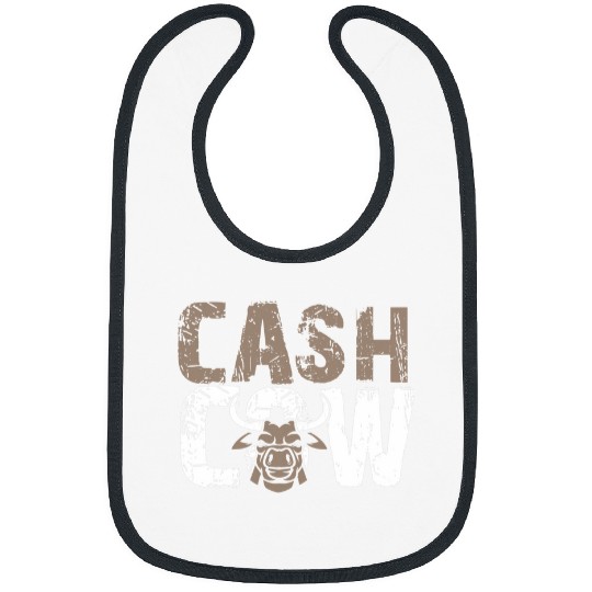 Cow Pet trader bull cash cow quote trading design Bibs