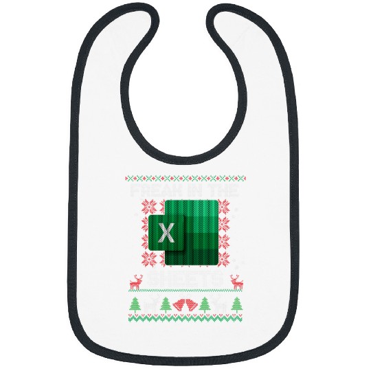 Accountant Job Excel Freak in the Sheets Spreadsheet Ugly Sweater Christmas Bibs