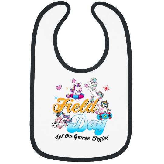 Unicorn Pet Field Day Let The Games Begin Magical Unicorn Playing Sport Bibs