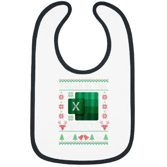 Accountant Job Excel Freak in the Sheets Spreadsheet Ugly Sweater Christmas 02 Bibs