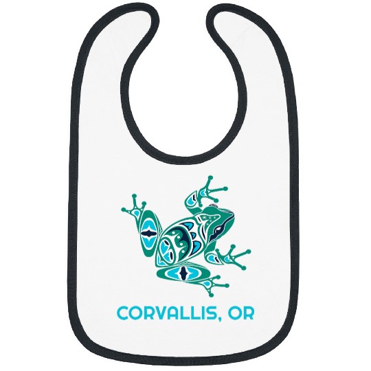 Frog Pet Corvallis Oregon Frog PNW Indian Art Native American Tribal Bibs