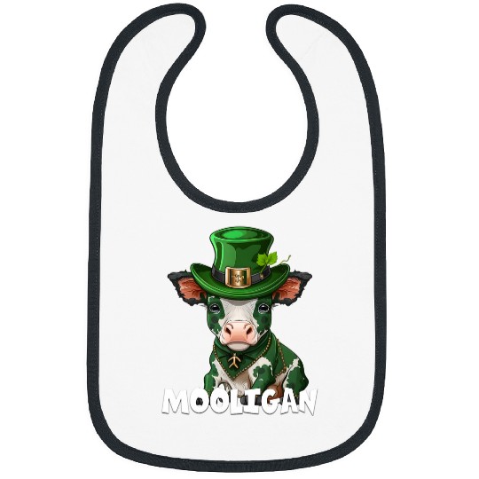 Cow Pet Funny St Patricks Day Hooligan Mooligan Cow St Paddy Party 01 Bibs
