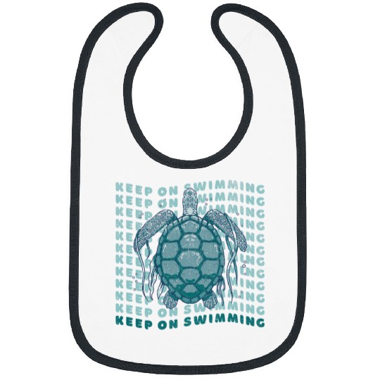 Turtle Pet Keep Swimming Earth Day Plastic frees Sea Life Bibs