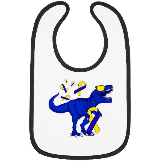 Dinosaur Pet World Down Syndromes Awareness Boho Rainbow Dinosaur Dino Kid 1 Bibs