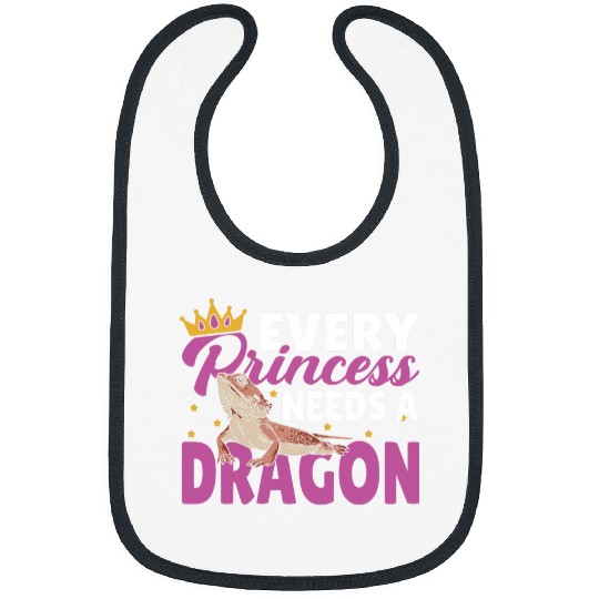 Bearded Dragon Pet Pet Lover Lizard Reptile Every Princess Needs Bibs