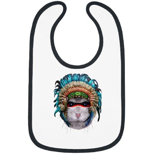 Hamster Pet Sapphire Dwarf Hamster in Native Indian Headdress Bibs