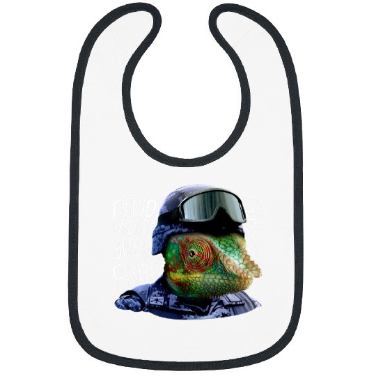 Chameleon Pet Lieutenant Chameleon Hiss Bibs
