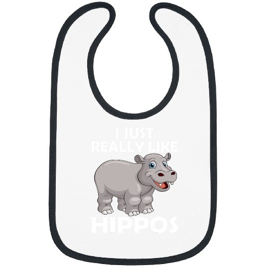 Hippo Pet I Just Really Like Hippos hippopotamus mammal Bibs