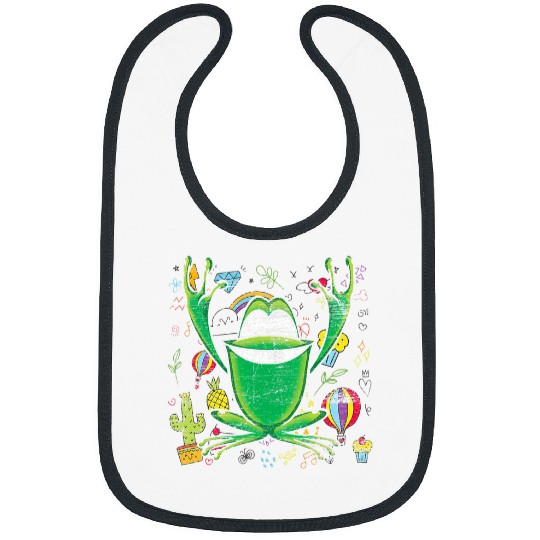 Frog Pet Funny Amphibian Rainforest Animal Toad Cactus Frog Bibs