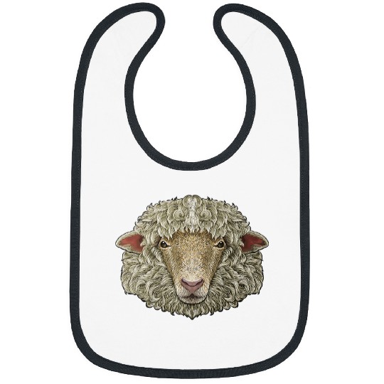 Sheep Pet Face Farm Animal Sheep Farmer Sheepherder Kids Boys 64 Bibs