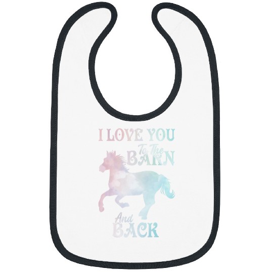 Horse Pet I love you to the Barn and Back Girls Horseback Riding Bibs