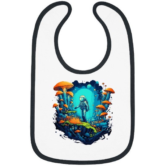 Astronaut Job Mushroom Cottagecore Farmcore vintages Aesthetic 03 Bibs