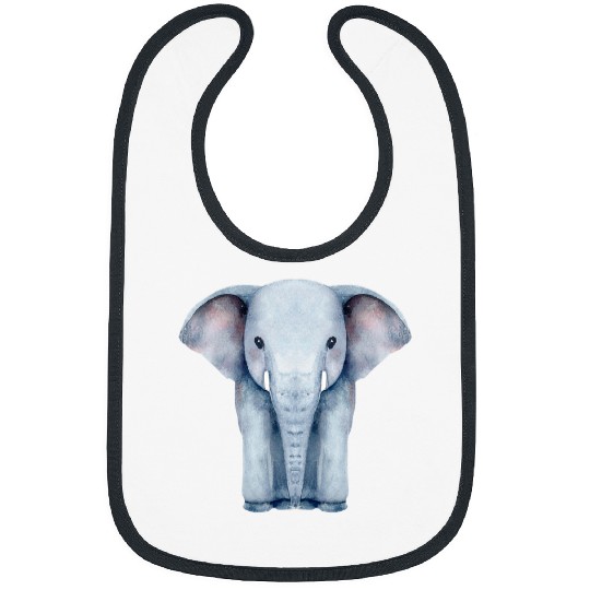 Elephant Mammal Watercolor 7 Bibs