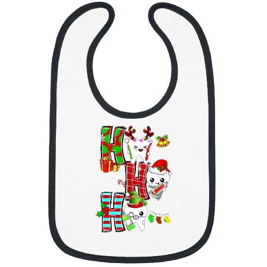 dentists Job Ho Ho Ho Funny Christmas dentists Teeth Santa Hat dentists Bibs