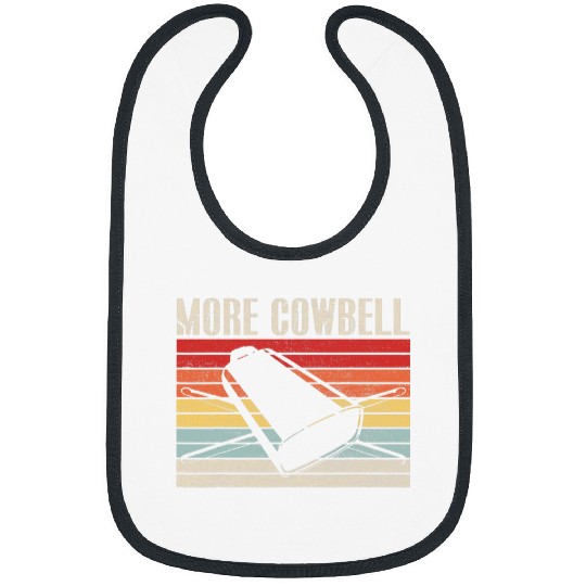 Cow Pet vintages More Cowbell Funny Sarcastic Humor Music Lover 08 Bibs