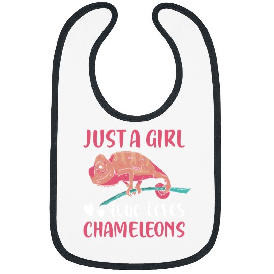 Chameleon Pet Just A Girl Who Loves Chameleons Reptile Lizard Lover Bibs