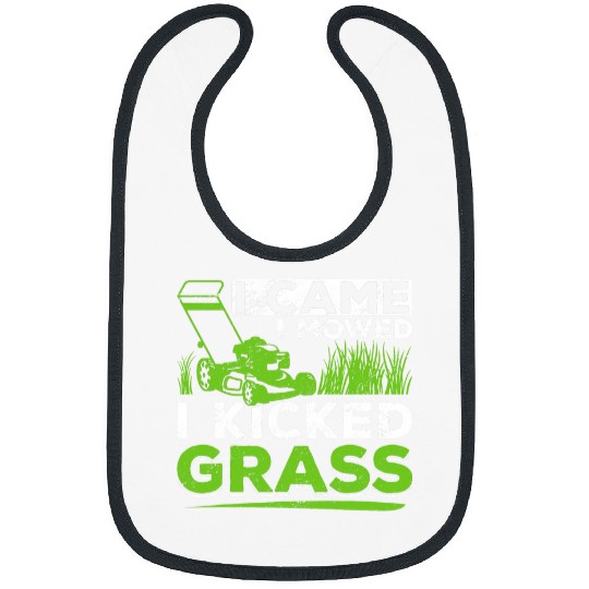 Lawn Mower Fun I came i mowed i kicked Grass 1 Bibs